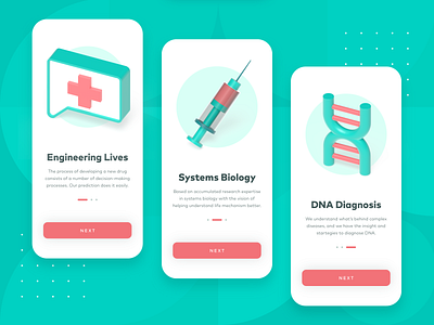 Biotech Medical Startup App Onboarding UI/UX