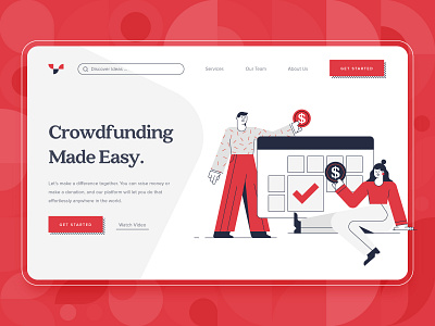 Crowdfunding Startup Landing Page 3