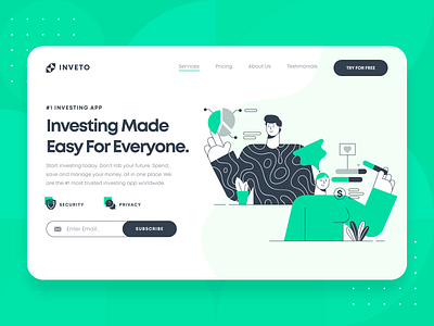 Fintech Banking/Investing Landing Page 2