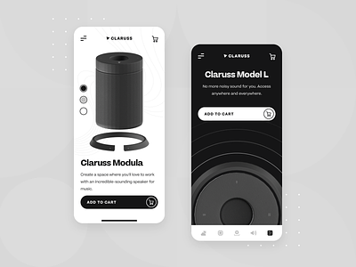 Claruss - Bluetooth Speaker Main UI/UX App Screen 2