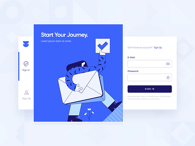 Ocula — UI/UX Login Screen Interaction 2 2d animation blue button form icon interaction mobile modern motion graphics productivity register responsive sign in sign up startup ui user interface ux web design