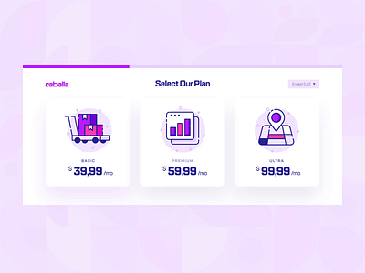 Caballa — Payment Checkout UI/UX Interaction 2 2d animation checkout commerce ecommerce finance flat form icon illustration interaction online shop payment purple saas shoping startup ui ux web design