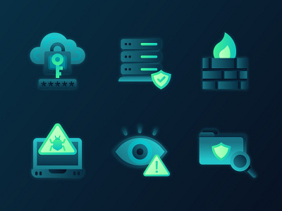 Cybersecurity Icons 2 2d blockchain cybersecurity data protection encryption fintech firewall flat hacking icon design icon pack icon set icons illustration malware server tech ui ux virus