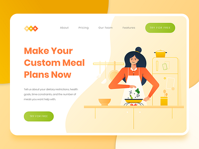 Food Startup Landing Page 1