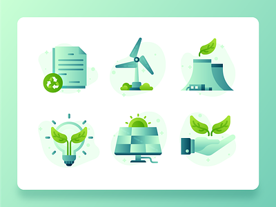 Green Energy Sustainability Icon 2