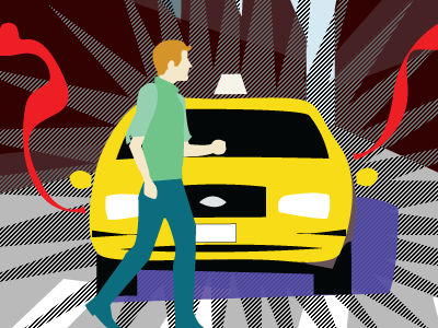Crisis Illustration - V2 cab crisis emergency illustration nyc taxi