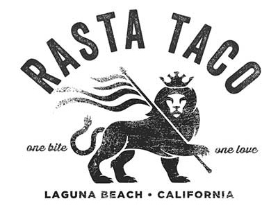 Rasta Taco Grand Opening Logo freelance logo designer laguna beach lion orange county rasta restaurant branding
