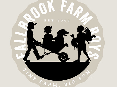Fallbrook Farmboys Logo farm gardening illustration kids logo