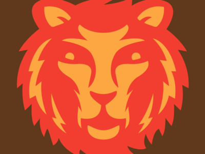 Zombie lion logo illustration in progress