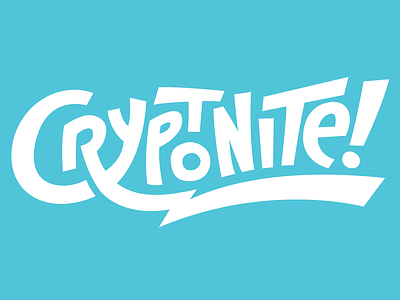 Crypto Podcast Logo concept - tweaked bolt cartoon crypto energy font freelance hand script