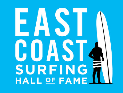 East Coast Surfing Hall of Fame logo action sports branding freelance logo designer logo logo design nice logo orange county surfboard surfing type lockup wave