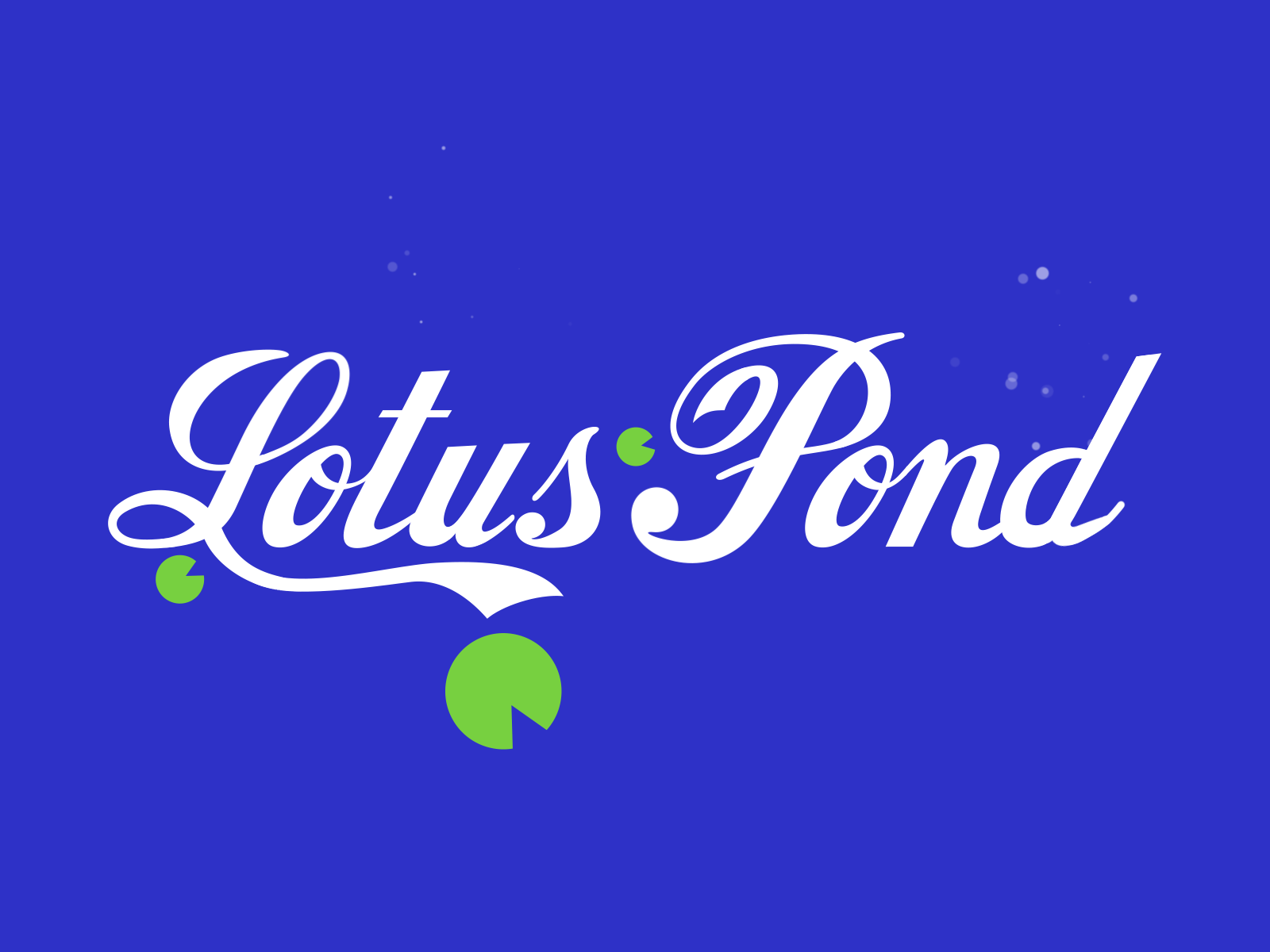 Lotus Pond air bladder blue green line mirocat text