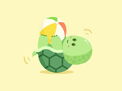 Ball tortoise amimals ball cute illustration mirocat tortoise