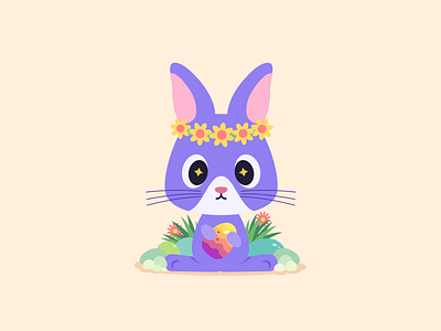 Rabbit amimals cute design illustration mirocat vector