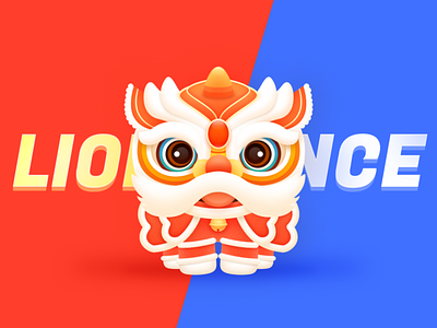 Lion dance amimals chinese new year cute design icon illustration mirocat spring festival ui