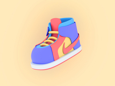 New shoes c4d cute design icon illustration mirocat