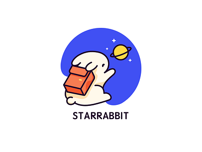 star rabbit amimals cute design illustration line logo mirocat
