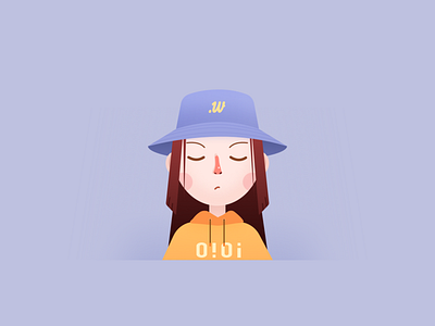A Wechat girl cap clothes girl hat head portrait