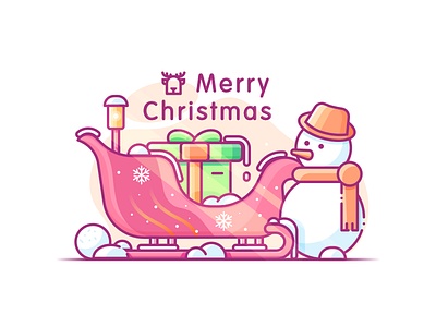 Christmas gift christmas gift illustration snowman