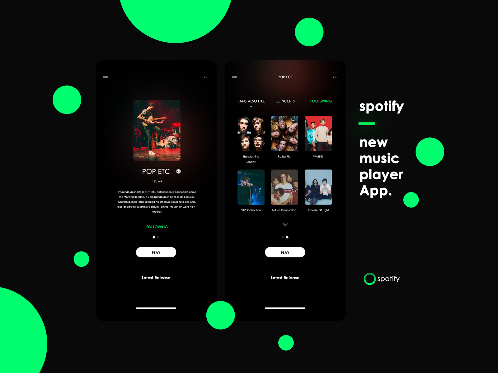 Spotify New Music Play App by Gustavo Sor'chestnut on Dribbble