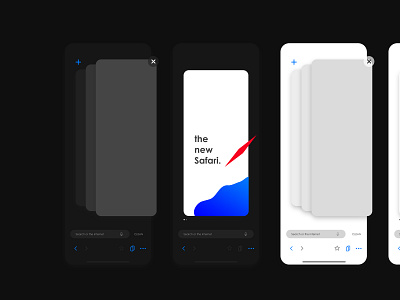 New Safari. iOS 13. Concept.