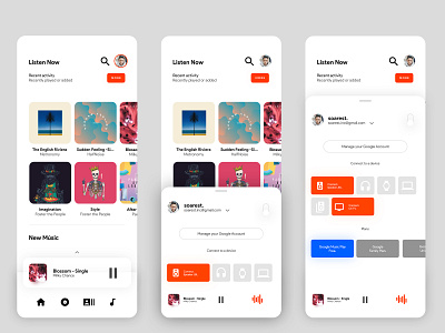 New Google Music Play android app app apple design flat google icon logo marca minimal mobile music app music player spotify ui ux