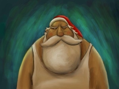 Shanta Clauss christmas illustration santa clauss