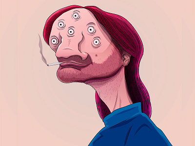 Stranger character character design eyes guy illustration portrait strange