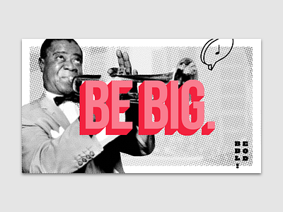 Be Big 3d text experiment identity jazz typography