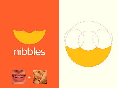 Nibbles Logo bite brand food frozen geometrical identity logo nibble vector