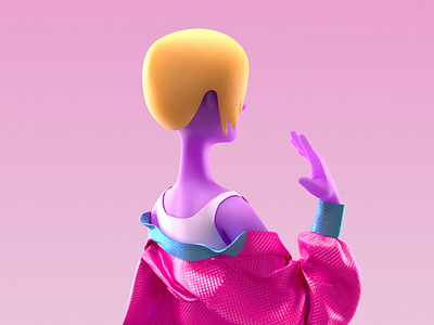 character design amazfit c4d character color corona marvelous designer sss