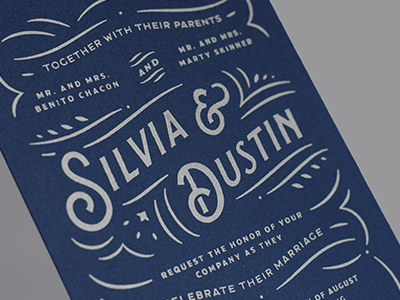 Silvia & Dustin Wedding Invitations by Silvia Skinner on Dribbble