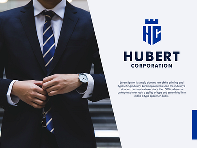 HUBERT CORPORATION LOGO branding corporation exclusive logo hc logo letter hc logo logo corporation logo design