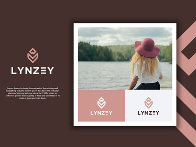Lynzey Logo brand branding color feminim feminim logo girl icon letter l letter l logo logo minimalist minimalist logo prio hans vector