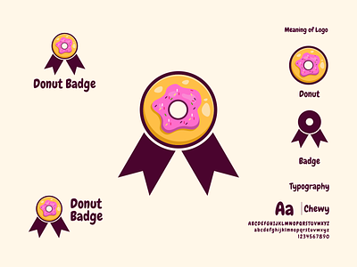 Donut Badge badge badge logo brand branding delicious donut donut logo food logo icon illustration logo prio hans typography vector