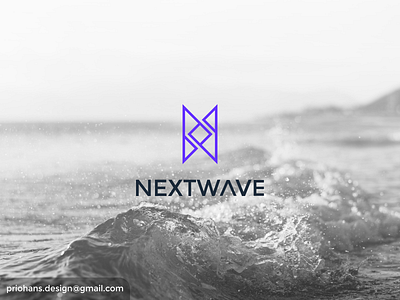 Next Wave Logo app branding color exclusive logo letter n logo minimalist minimalist logo n logo typography vector wave wave logo