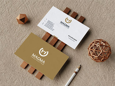 Magma Construction Logo brand branding business card business card design color design illustration letter m letter m logo logo prio hans typography vector