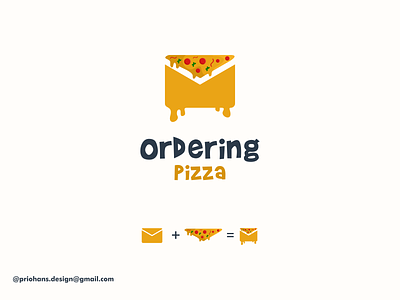 Mail and Pizza Logo brand branding color illustration logo logo designer mail mail logo pizza pizza logo prio hans vector