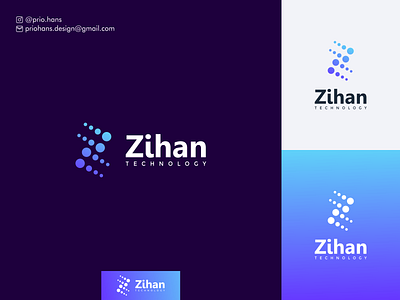 Zihan Technology app brand branding color colorful exclusive logo letter z letter z logo logo logo designer modern colors prio hans typography vector