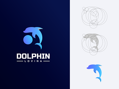 Dolphin Logo brand branding color design dolphin dolphin logo illustration logo logo designer modern color prio hans typography ui ux vector