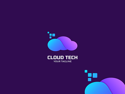 Cloud Tech Logo brand brand guidelines brand identity branding cloud cloud logo color design illustration logo logo guidelines prio hans technology technology logo typography vector