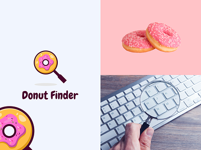 Donut Finder Logo brand branding color donut donut logo dual menaing logo finder finder logo logo logo designer prio hans vector