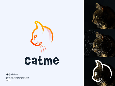 Cat Logo brand brand identity branding cat cat logo color illustration line logo logo logo guidelines logo process minimalist logo prio hans typography vector