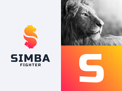 LETTER S AND LION LOGO brand branding color design illustration letter s letter s logo lion logo logo prio hans typography vector