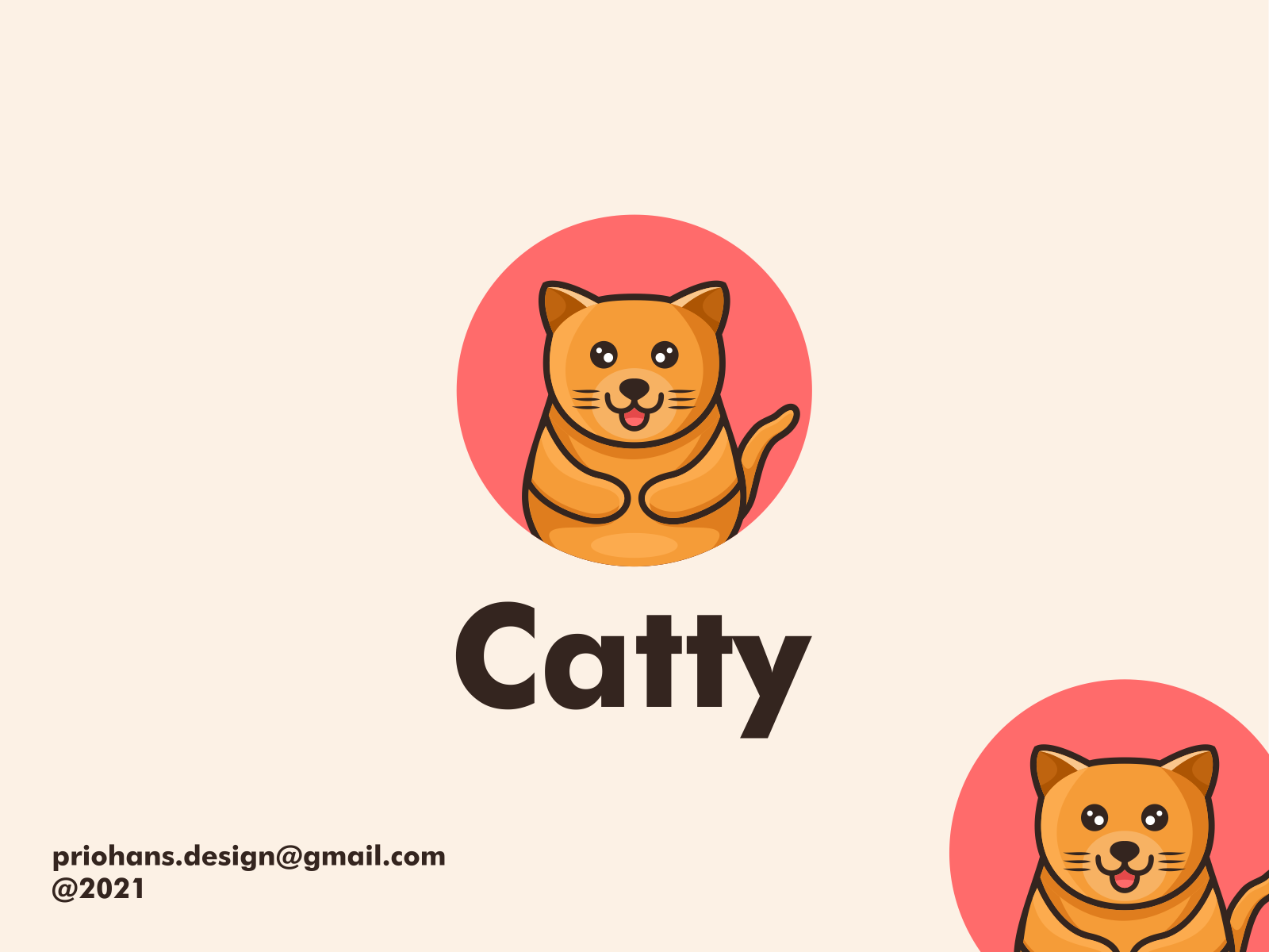 CUTE CAT MASCOT LOGO by Prio Hans on Dribbble