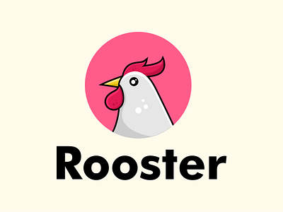 Rooster logo animal logo brand branding cartoon logo color design illustration logo prio hans rooster rooster cartoon rooster logo typography vector