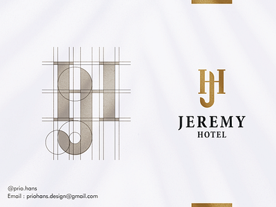 Letter J H Logo brand branding color design hotel hotel logo illustration jh logo letter jh logo prio hans typography vector