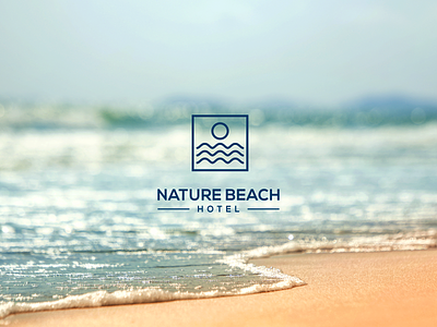Nature Beach Hotel Logo beach beach logo brand branding color design hotel hotel logo illustration logo prio hans typography vector