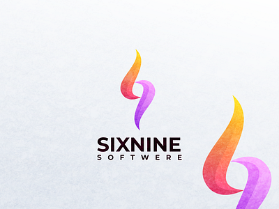 SIXNINE LOGO brand branding color design illustration logo nine prio hans six technology typography vector