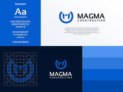 Letter mark M Logo brand branding color construction construction logo design illustration letter m letter m logo logo prio hans typography vector